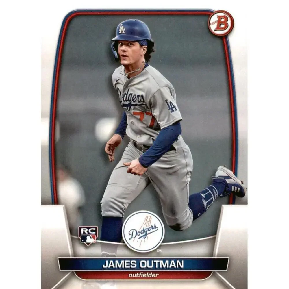 2023 Bowman James Outman RC #13 Los Angeles Dodgers